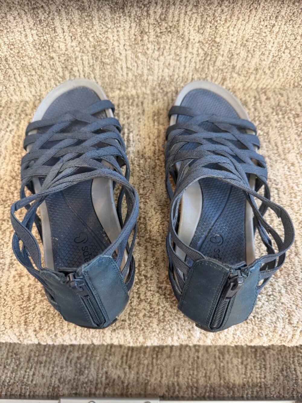 Baretraps Blue Woven Sandals, Size 8.5 - Picture 2 of 3